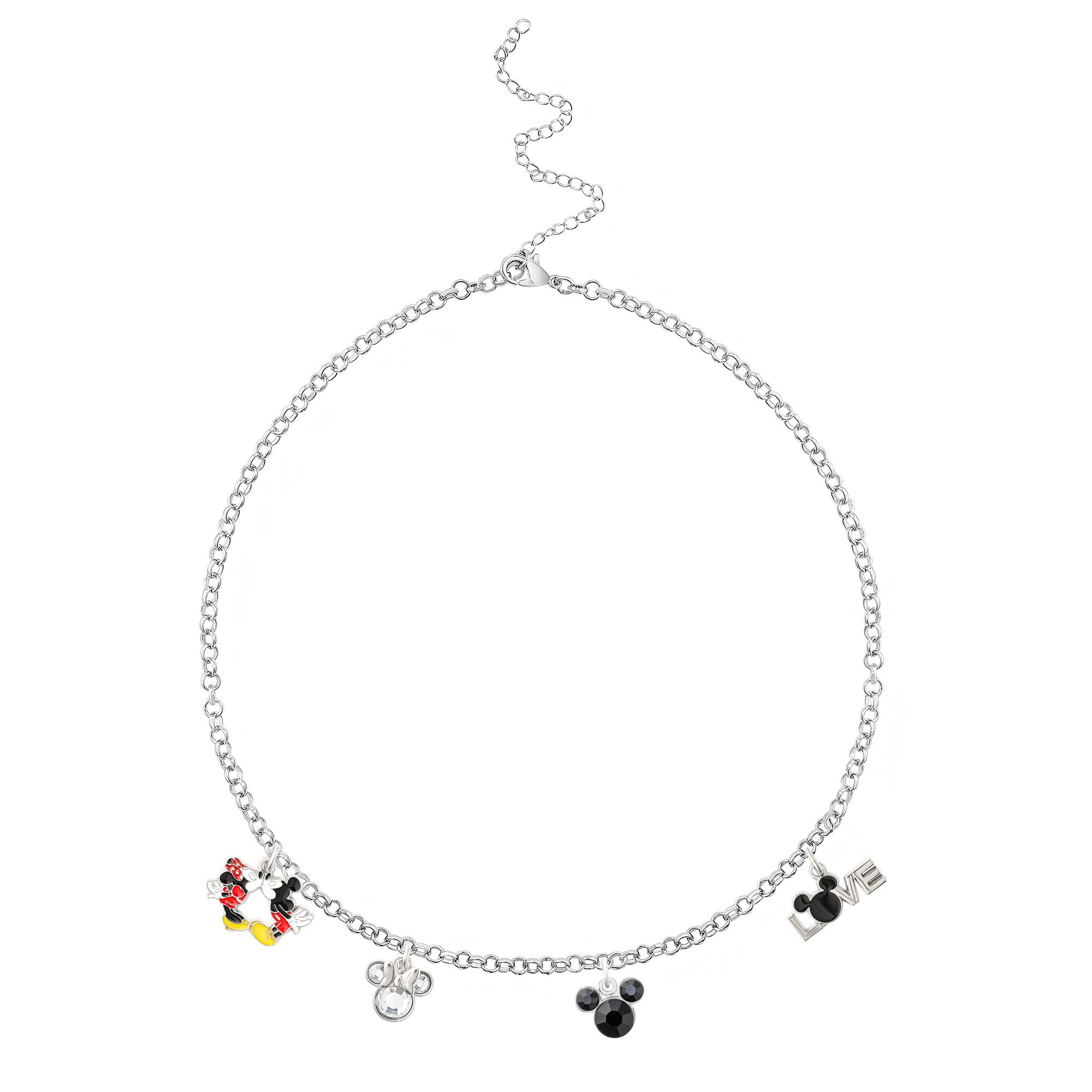 Disney® Silver Mickey & Minnie Love Charm Set